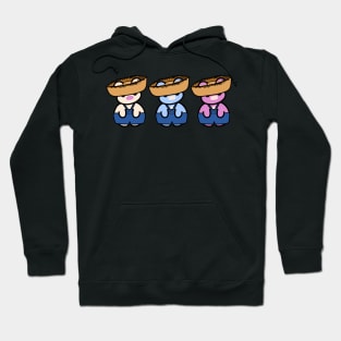 Three Chibis (Farmers) Hoodie